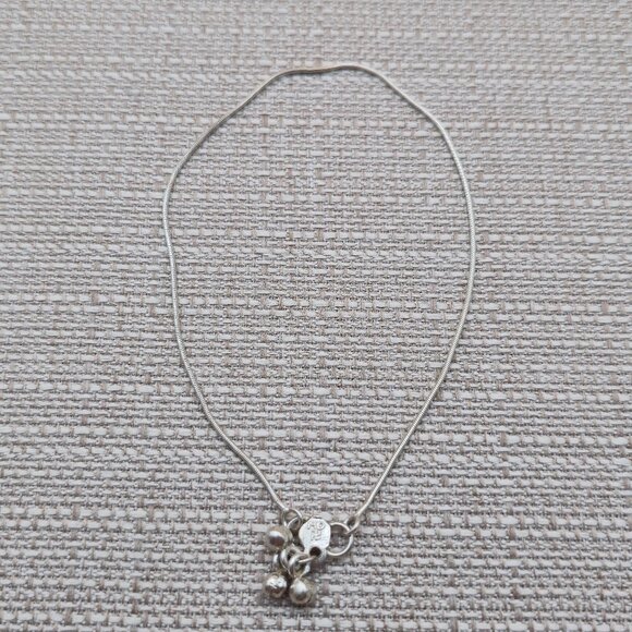 10.5 Inch Sterling Silver Bell Charms Chain Ankle Bracelet A5013 - Picture 1 of 6